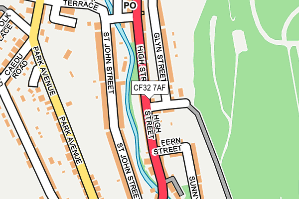CF32 7AF map - OS OpenMap – Local (Ordnance Survey)