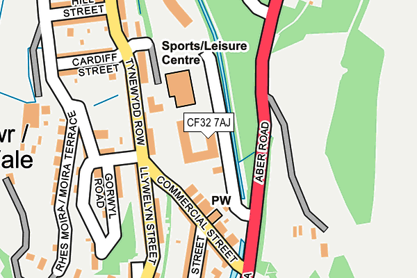 CF32 7AJ map - OS OpenMap – Local (Ordnance Survey)