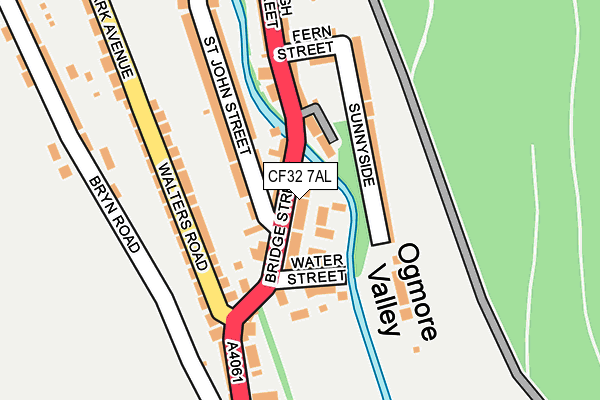 CF32 7AL map - OS OpenMap – Local (Ordnance Survey)