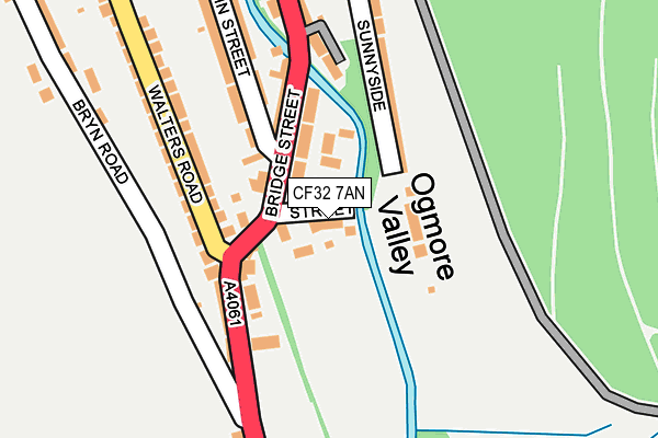 CF32 7AN map - OS OpenMap – Local (Ordnance Survey)