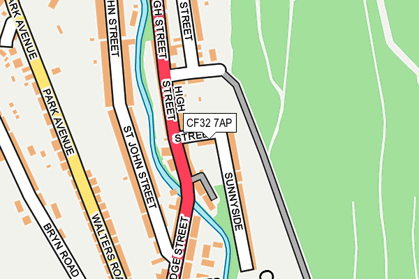 CF32 7AP map - OS OpenMap – Local (Ordnance Survey)