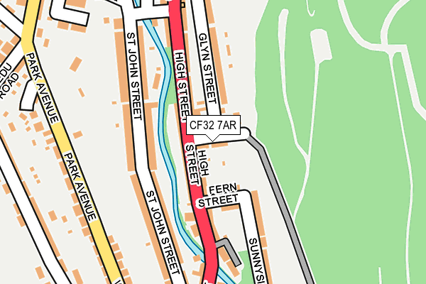 CF32 7AR map - OS OpenMap – Local (Ordnance Survey)