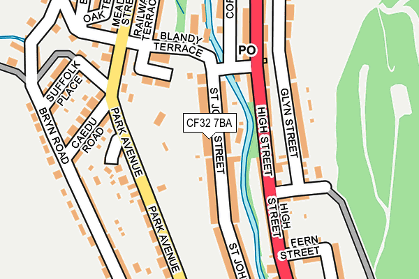 CF32 7BA map - OS OpenMap – Local (Ordnance Survey)