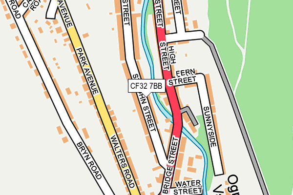CF32 7BB map - OS OpenMap – Local (Ordnance Survey)