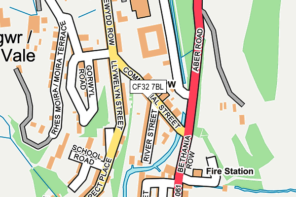 CF32 7BL map - OS OpenMap – Local (Ordnance Survey)