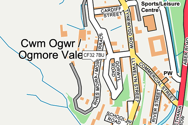 CF32 7BU map - OS OpenMap – Local (Ordnance Survey)