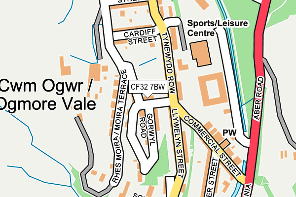 CF32 7BW map - OS OpenMap – Local (Ordnance Survey)