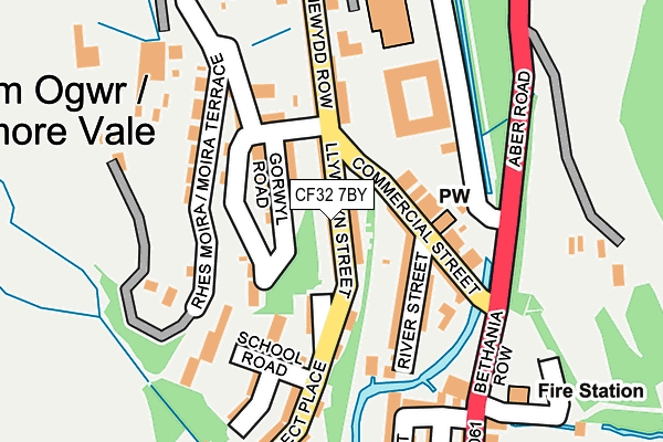 CF32 7BY map - OS OpenMap – Local (Ordnance Survey)