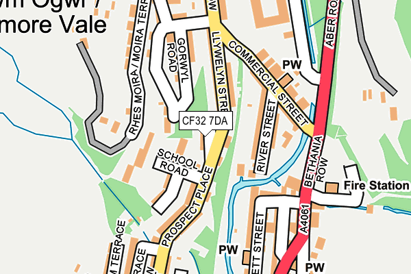 CF32 7DA map - OS OpenMap – Local (Ordnance Survey)