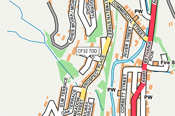 CF32 7DD map - OS OpenMap – Local (Ordnance Survey)