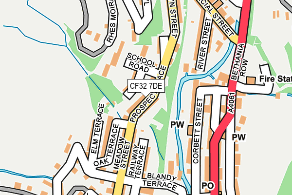 CF32 7DE map - OS OpenMap – Local (Ordnance Survey)