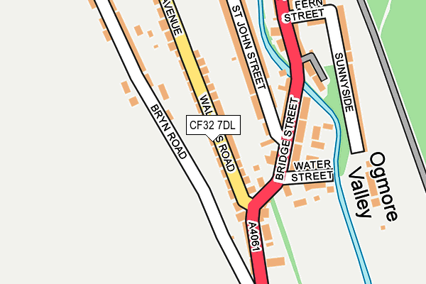 CF32 7DL map - OS OpenMap – Local (Ordnance Survey)