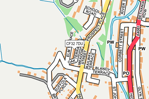 CF32 7DU map - OS OpenMap – Local (Ordnance Survey)