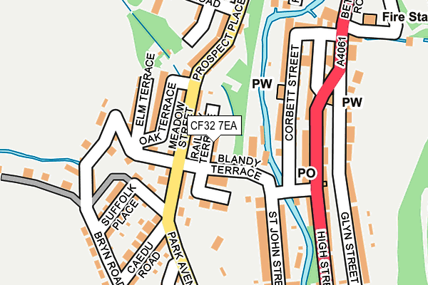 CF32 7EA map - OS OpenMap – Local (Ordnance Survey)