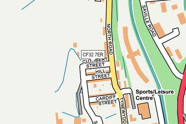 CF32 7ER map - OS OpenMap – Local (Ordnance Survey)