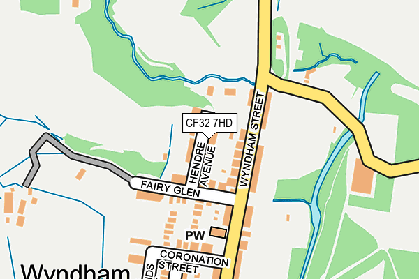 CF32 7HD map - OS OpenMap – Local (Ordnance Survey)