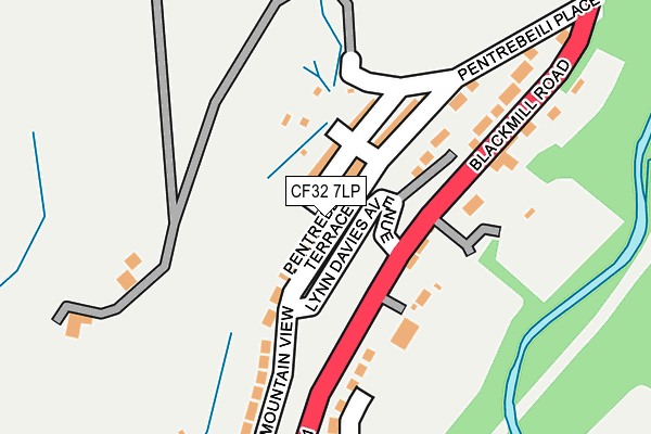 CF32 7LP map - OS OpenMap – Local (Ordnance Survey)