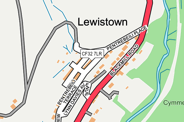 CF32 7LR map - OS OpenMap – Local (Ordnance Survey)