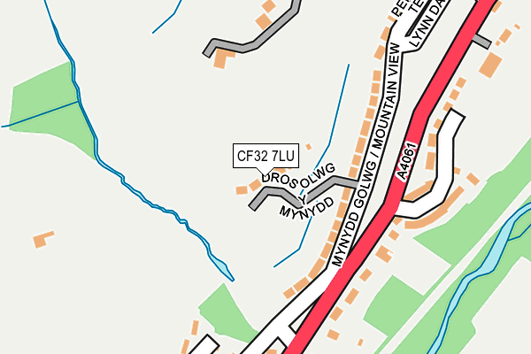 CF32 7LU map - OS OpenMap – Local (Ordnance Survey)