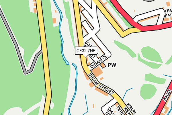 CF32 7NE map - OS OpenMap – Local (Ordnance Survey)