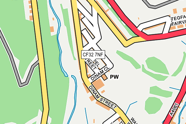CF32 7NF map - OS OpenMap – Local (Ordnance Survey)