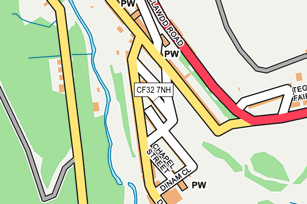 CF32 7NH map - OS OpenMap – Local (Ordnance Survey)