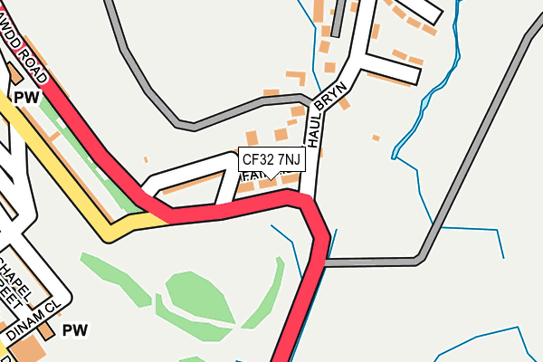 CF32 7NJ map - OS OpenMap – Local (Ordnance Survey)