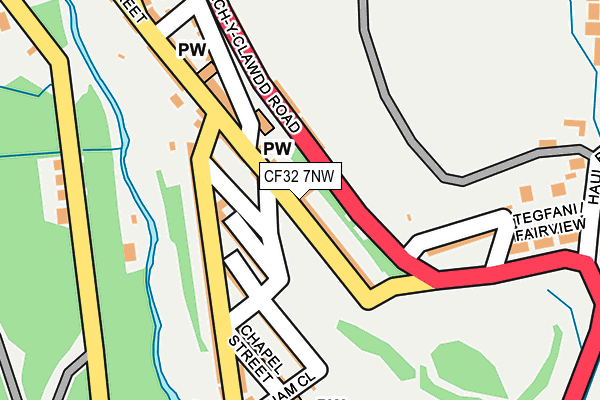 CF32 7NW map - OS OpenMap – Local (Ordnance Survey)
