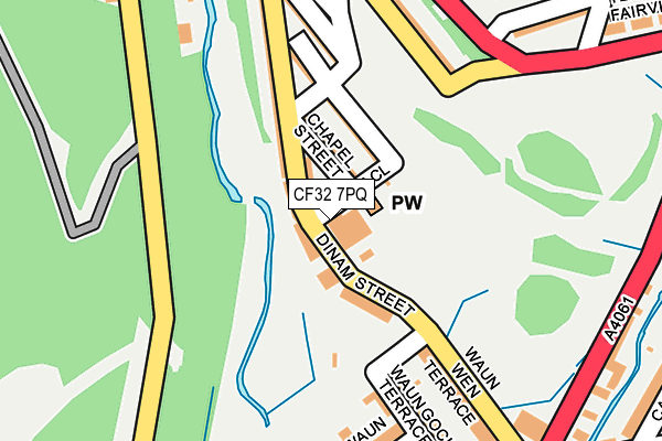 CF32 7PQ map - OS OpenMap – Local (Ordnance Survey)