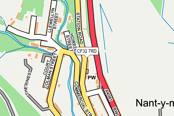 CF32 7RD map - OS OpenMap – Local (Ordnance Survey)
