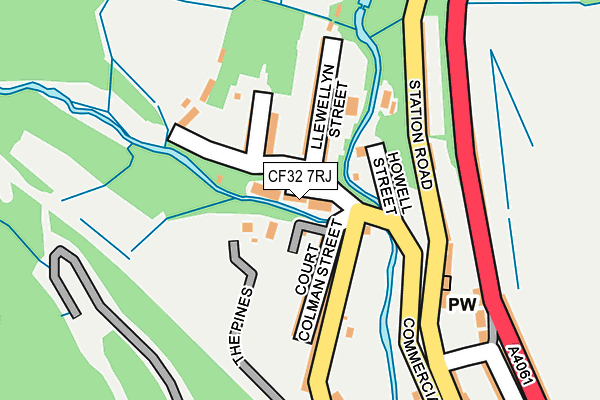 CF32 7RJ map - OS OpenMap – Local (Ordnance Survey)