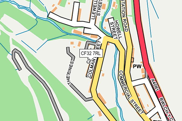 CF32 7RL map - OS OpenMap – Local (Ordnance Survey)