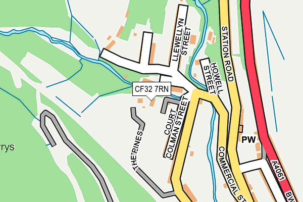 CF32 7RN map - OS OpenMap – Local (Ordnance Survey)