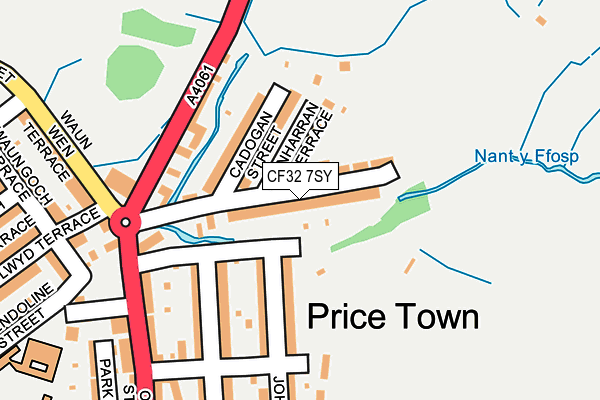 CF32 7SY map - OS OpenMap – Local (Ordnance Survey)