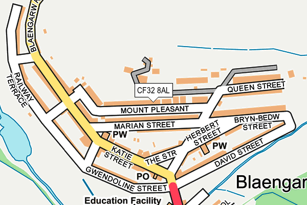 CF32 8AL map - OS OpenMap – Local (Ordnance Survey)