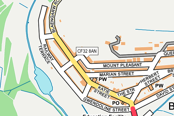 CF32 8AN map - OS OpenMap – Local (Ordnance Survey)