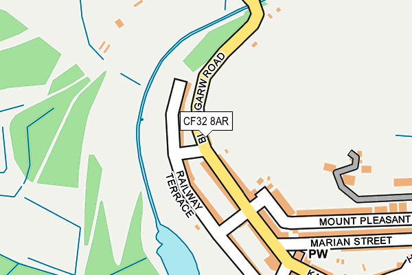 CF32 8AR map - OS OpenMap – Local (Ordnance Survey)