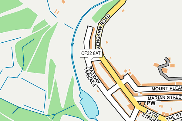 CF32 8AT map - OS OpenMap – Local (Ordnance Survey)