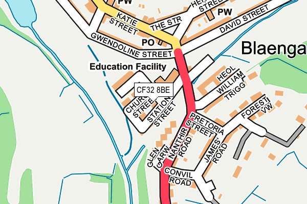 CF32 8BE map - OS OpenMap – Local (Ordnance Survey)