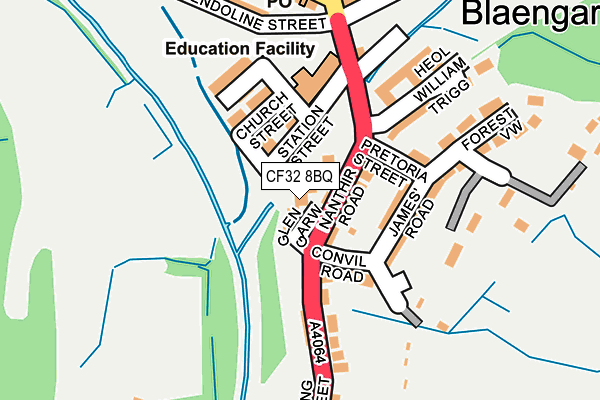 CF32 8BQ map - OS OpenMap – Local (Ordnance Survey)