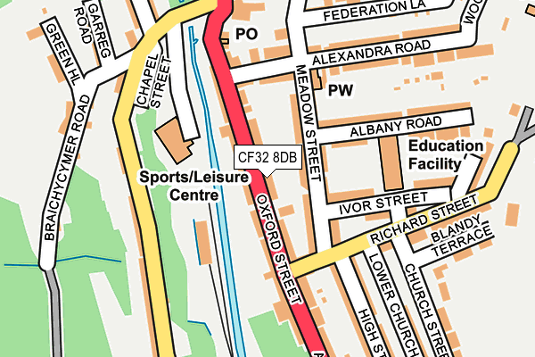 CF32 8DB map - OS OpenMap – Local (Ordnance Survey)