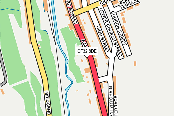 CF32 8DE map - OS OpenMap – Local (Ordnance Survey)