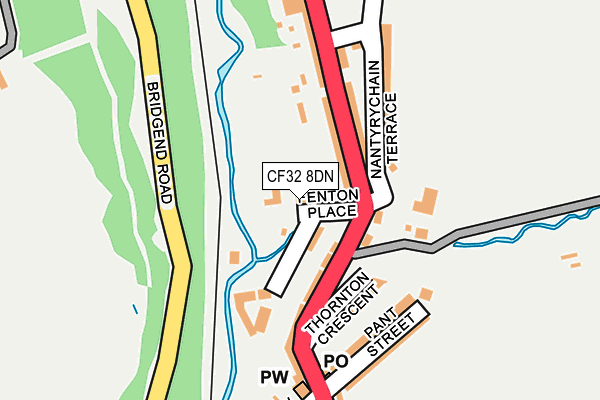 CF32 8DN map - OS OpenMap – Local (Ordnance Survey)