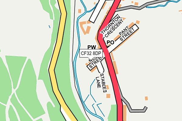 CF32 8DP map - OS OpenMap – Local (Ordnance Survey)