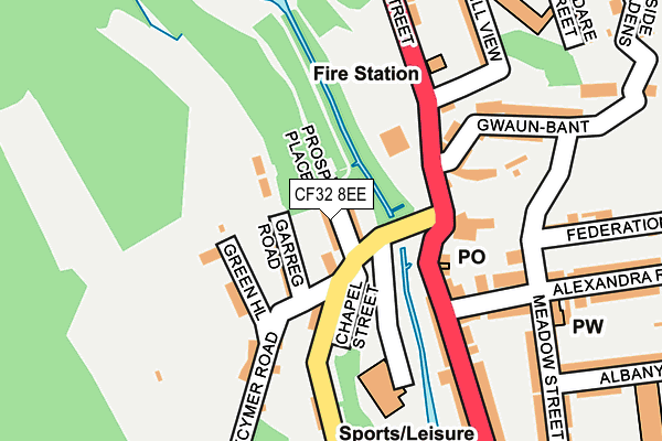 CF32 8EE map - OS OpenMap – Local (Ordnance Survey)