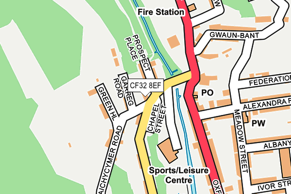 CF32 8EF map - OS OpenMap – Local (Ordnance Survey)