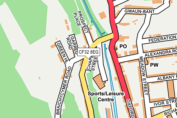 CF32 8EG map - OS OpenMap – Local (Ordnance Survey)