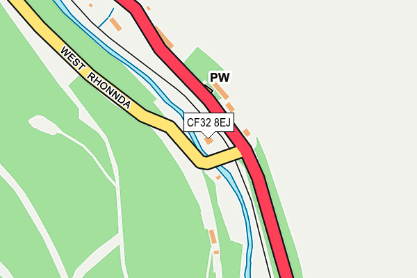 CF32 8EJ map - OS OpenMap – Local (Ordnance Survey)