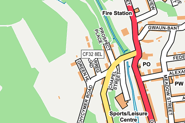 CF32 8EL map - OS OpenMap – Local (Ordnance Survey)