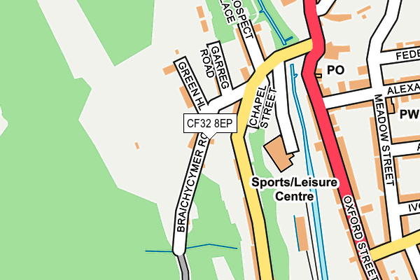 CF32 8EP map - OS OpenMap – Local (Ordnance Survey)